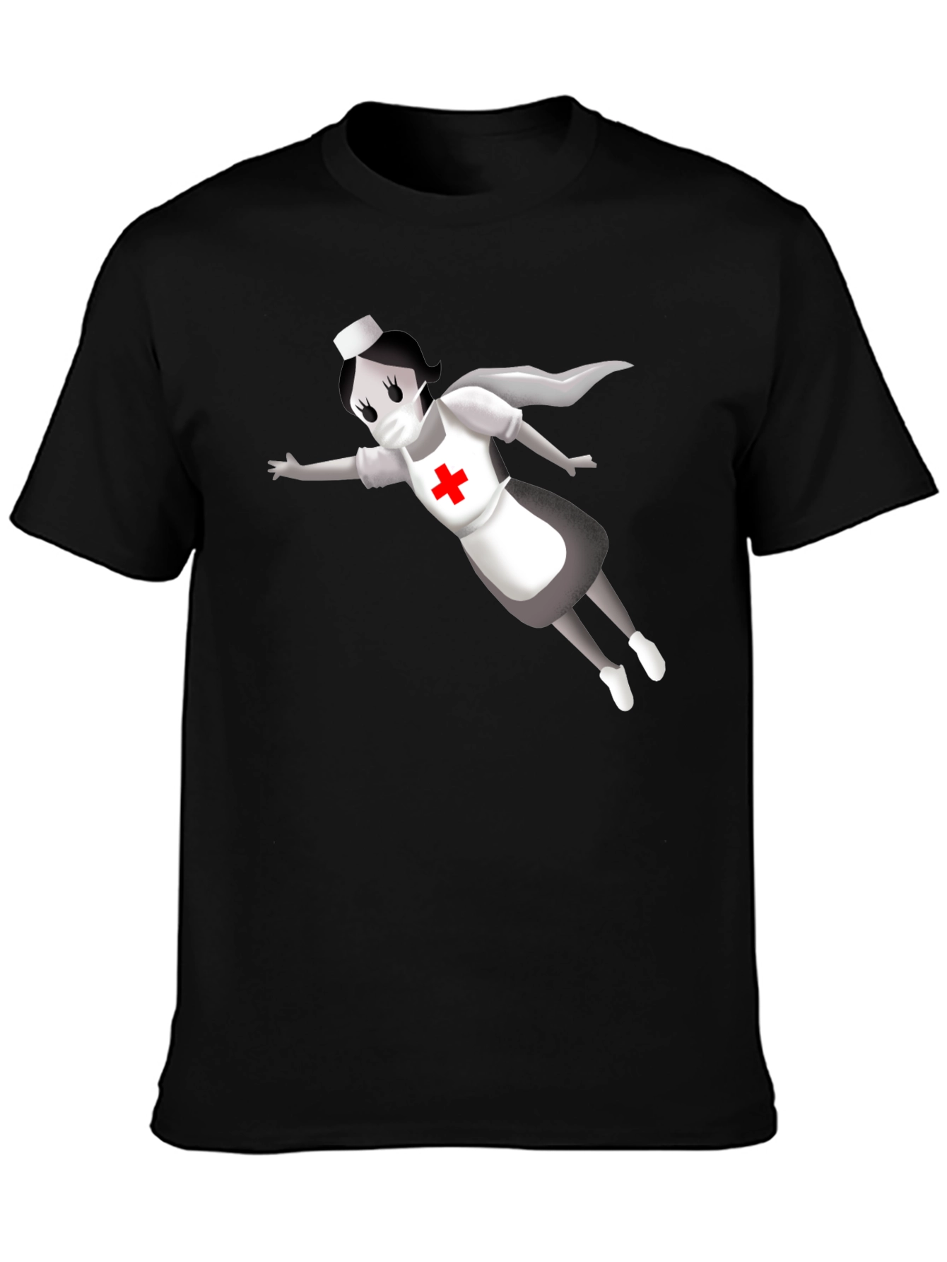 Hero Nurse T-Shirt - Black Crew Neck