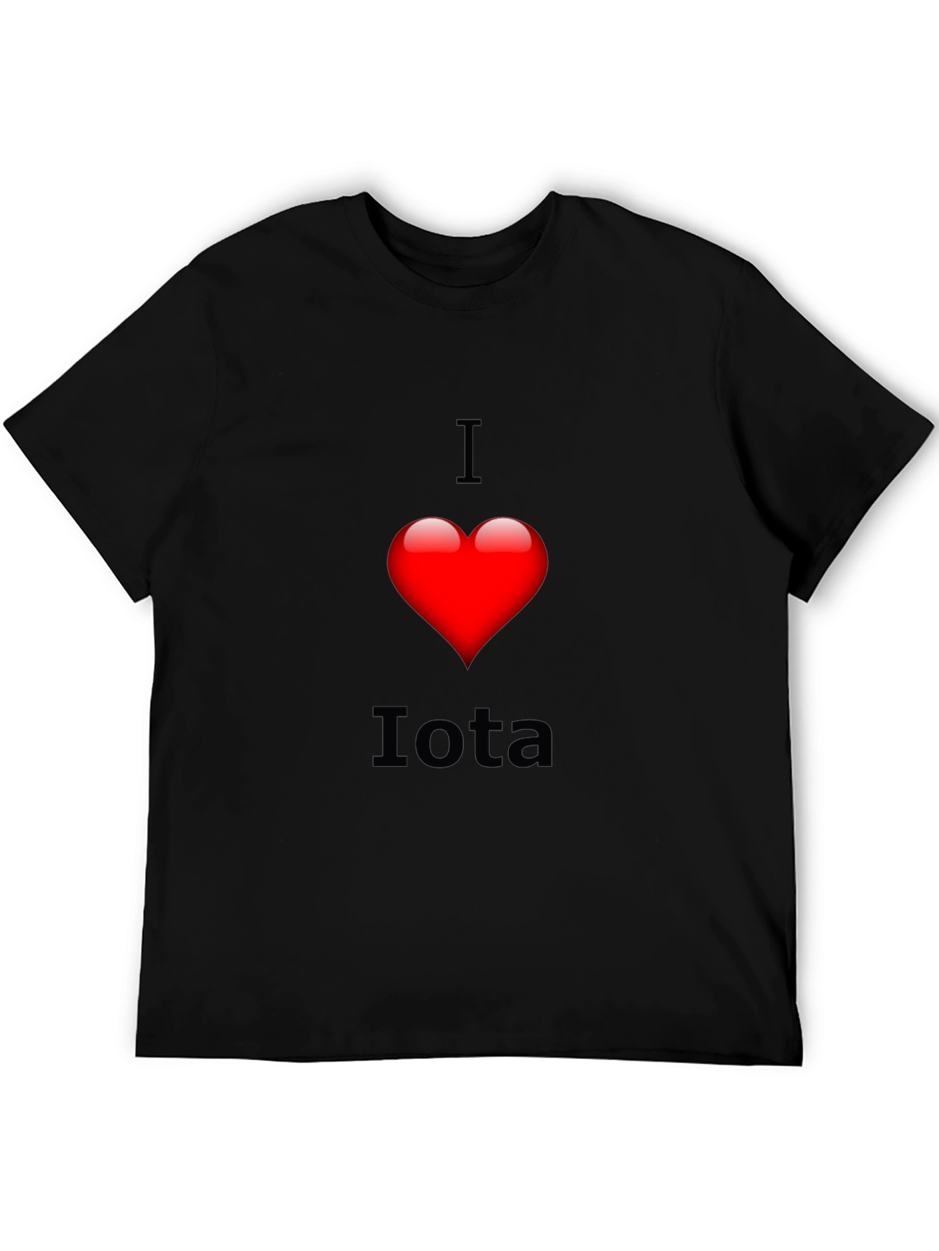 I Heart Iota T-Shirt - Black Casual Tee