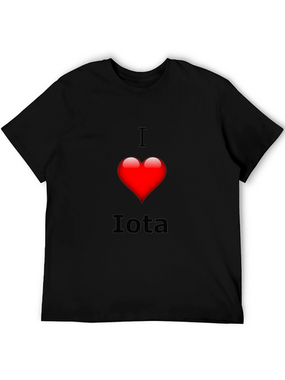 I Heart Iota T-Shirt - Black Casual Tee