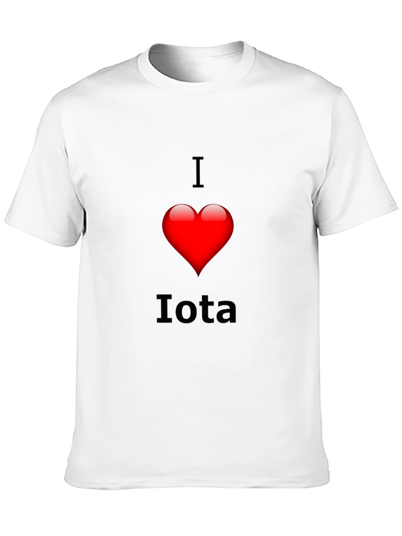 I Heart Iota T-Shirt - Black Casual Tee