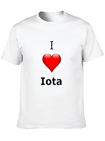 I Heart Iota T-Shirt - Black Casual Tee