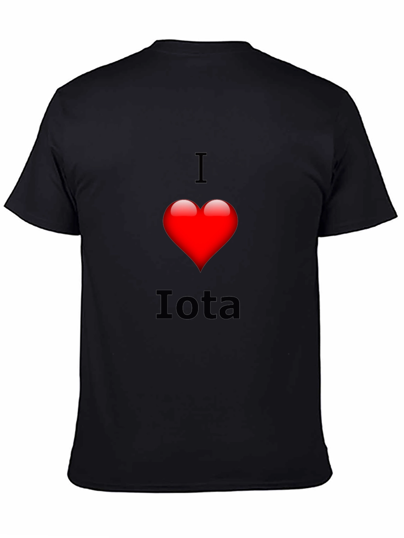 I Heart Iota T-Shirt - Black Casual Tee