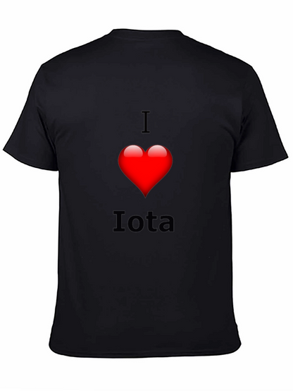 I Heart Iota T-Shirt - Black Casual Tee