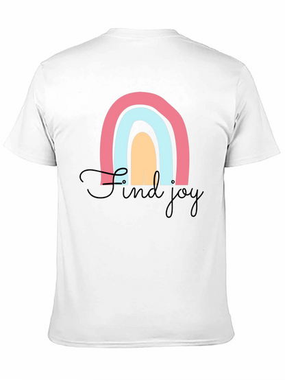 Find Joy Rainbow Graphic T-Shirt - Black