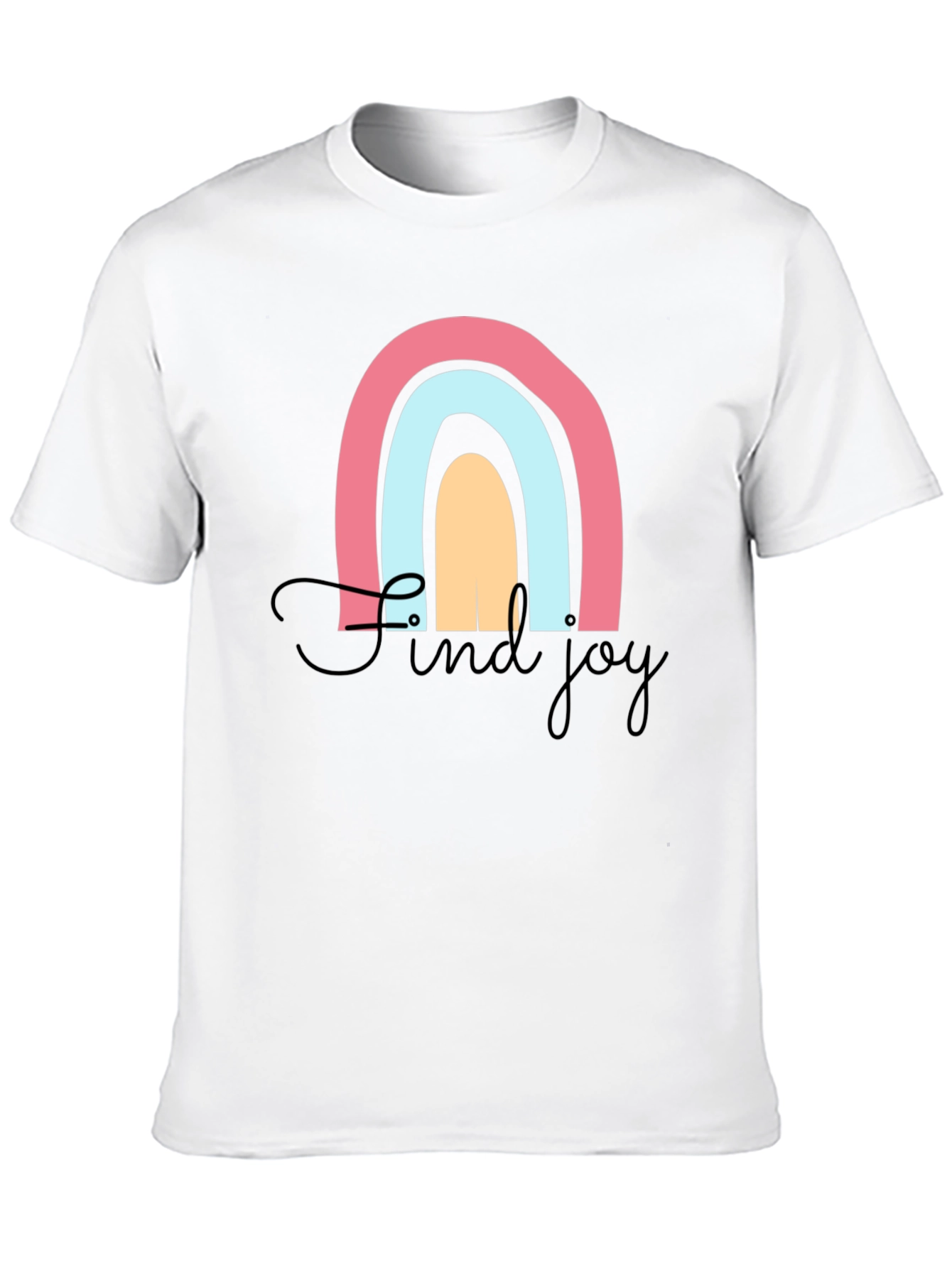 Find Joy Rainbow Graphic T-Shirt - Black