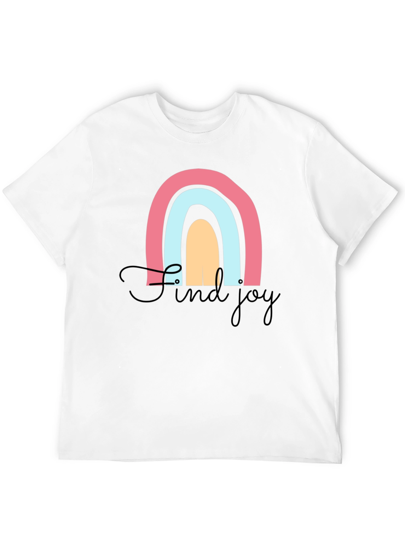Find Joy Rainbow Graphic T-Shirt - Black