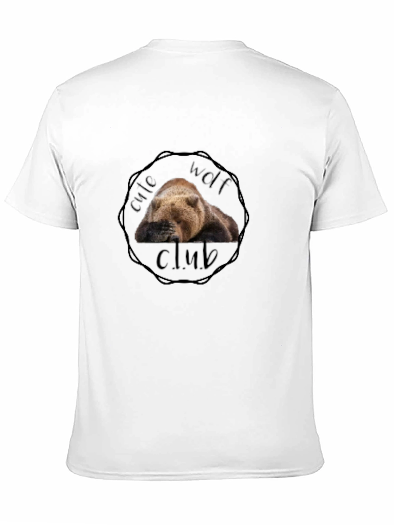 Cute Wolf Club Black T-Shirt
