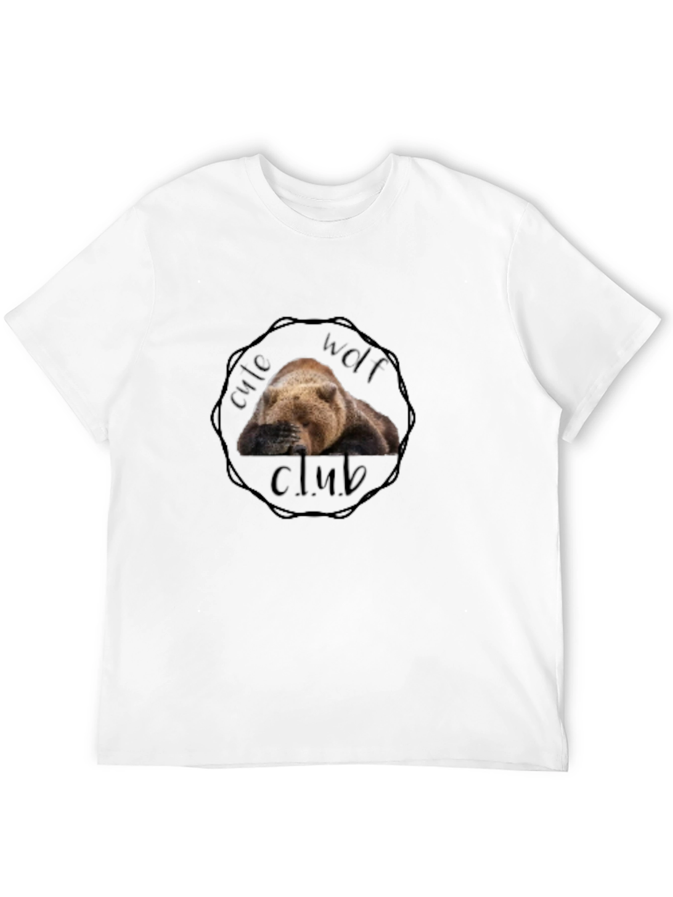 Cute Wolf Club Black T-Shirt