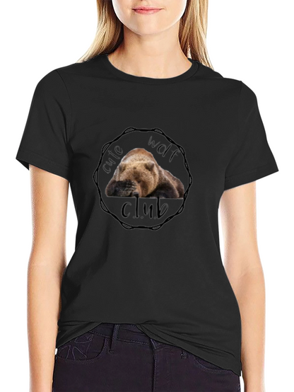 Cute Wolf Club Black T-Shirt