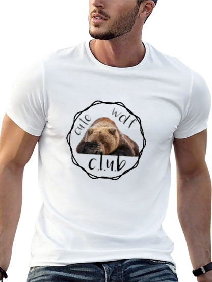 Cute Wolf Club Black T-Shirt
