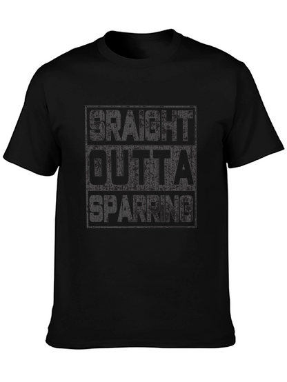 Straight Outta Sparring Black Graphic T-Shirt