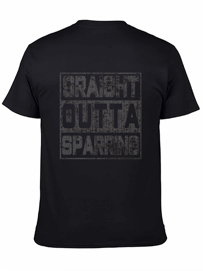 Straight Outta Sparring Black Graphic T-Shirt