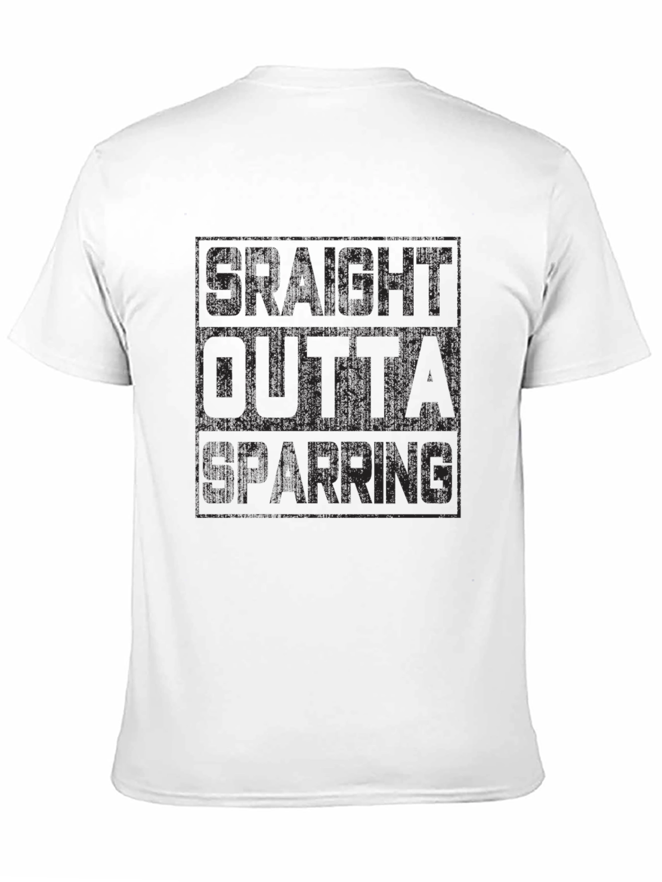 Straight Outta Sparring Black Graphic T-Shirt