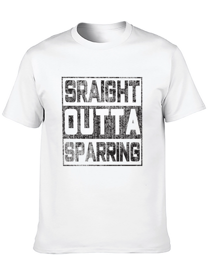 Straight Outta Sparring Black Graphic T-Shirt