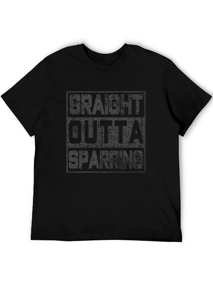 Straight Outta Sparring Black Graphic T-Shirt