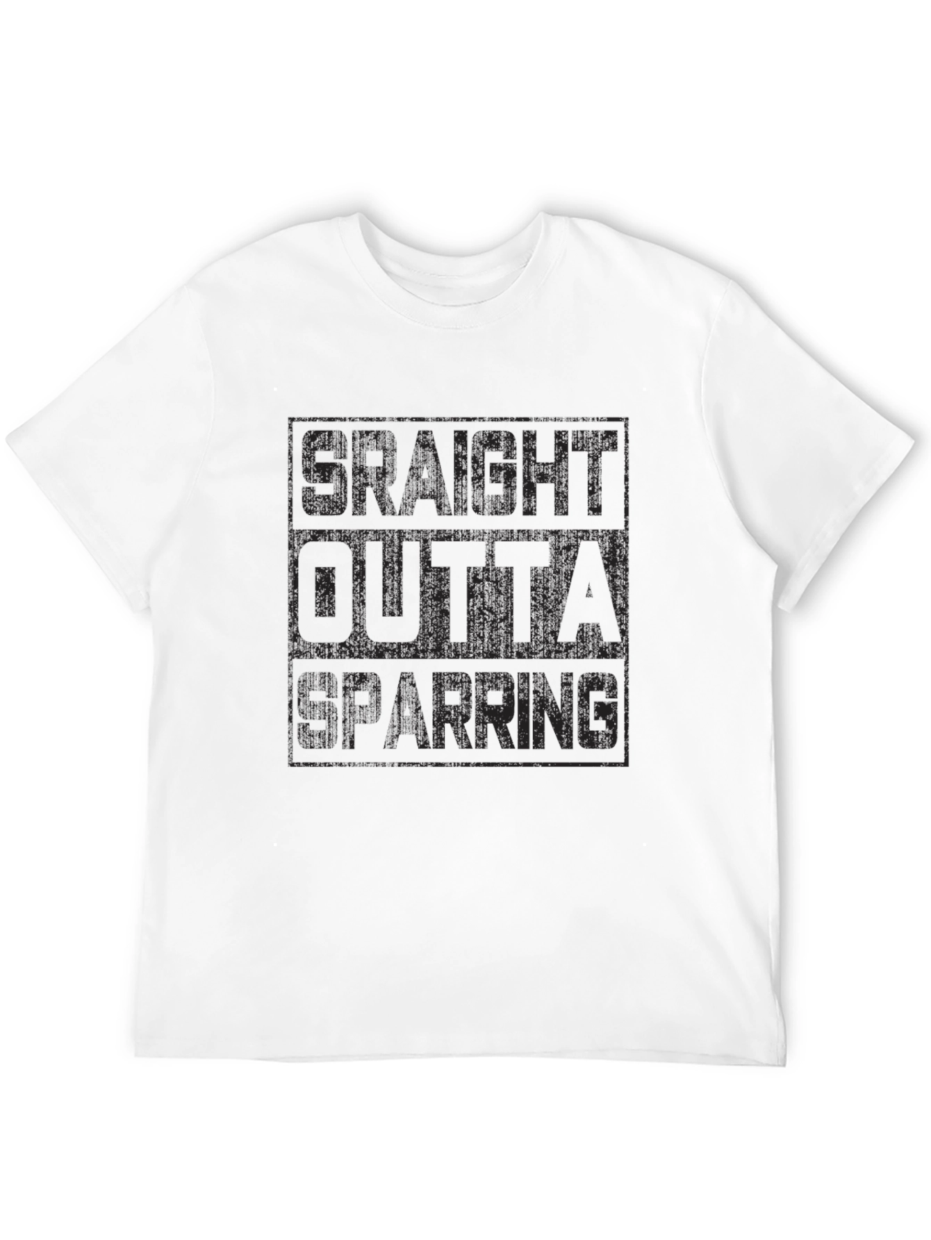 Straight Outta Sparring Black Graphic T-Shirt