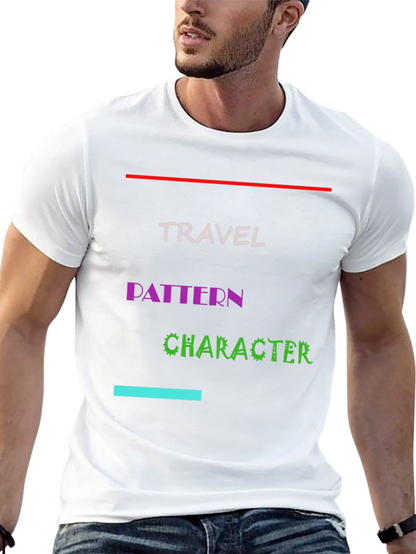 Travel Pattern Character Graphic Tee
