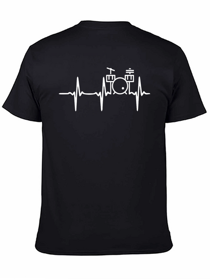 Drumbeat Heartbeat T-Shirt - Music Lover Tee