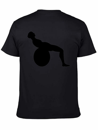 Yoga Ball Exercise Silhouette Tee - Fitness Inspired