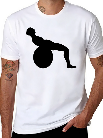 Yoga Ball Exercise Silhouette Tee - Fitness Inspired