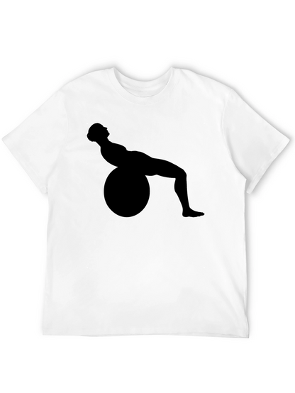 Yoga Ball Exercise Silhouette Tee - Fitness Inspired