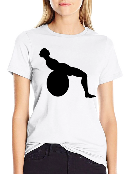 Yoga Ball Exercise Silhouette Tee - Fitness Inspired