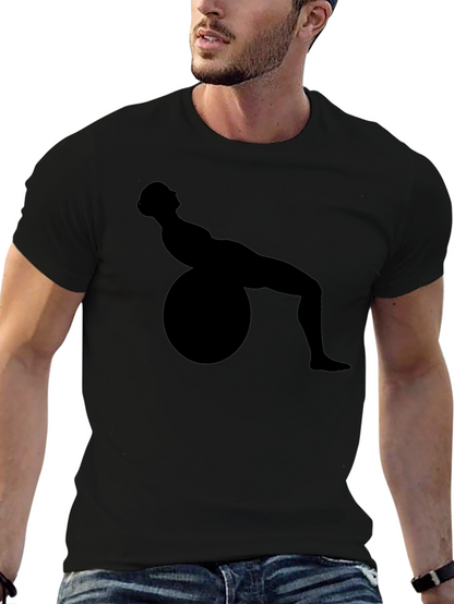 Yoga Ball Exercise Silhouette Tee - Fitness Inspired