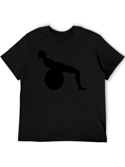 Yoga Ball Exercise Silhouette Tee - Fitness Inspired