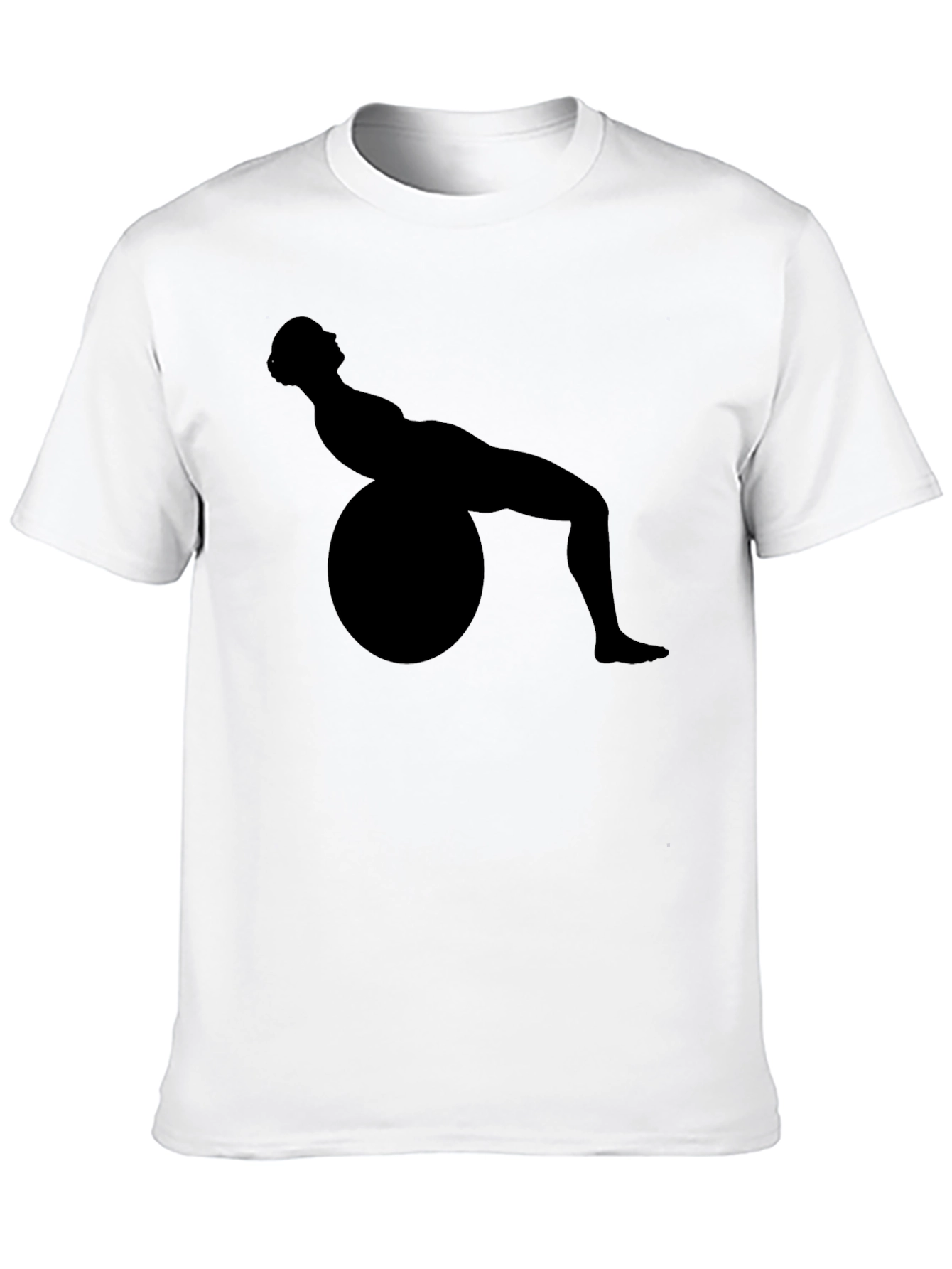 Yoga Ball Exercise Silhouette Tee - Fitness Inspired