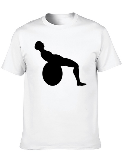 Yoga Ball Exercise Silhouette Tee - Fitness Inspired