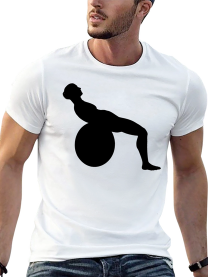 Yoga Ball Exercise Silhouette Tee - Fitness Inspired