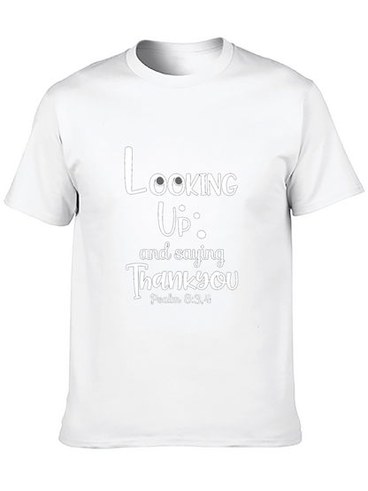 Looking Up Thank You Black T-Shirt