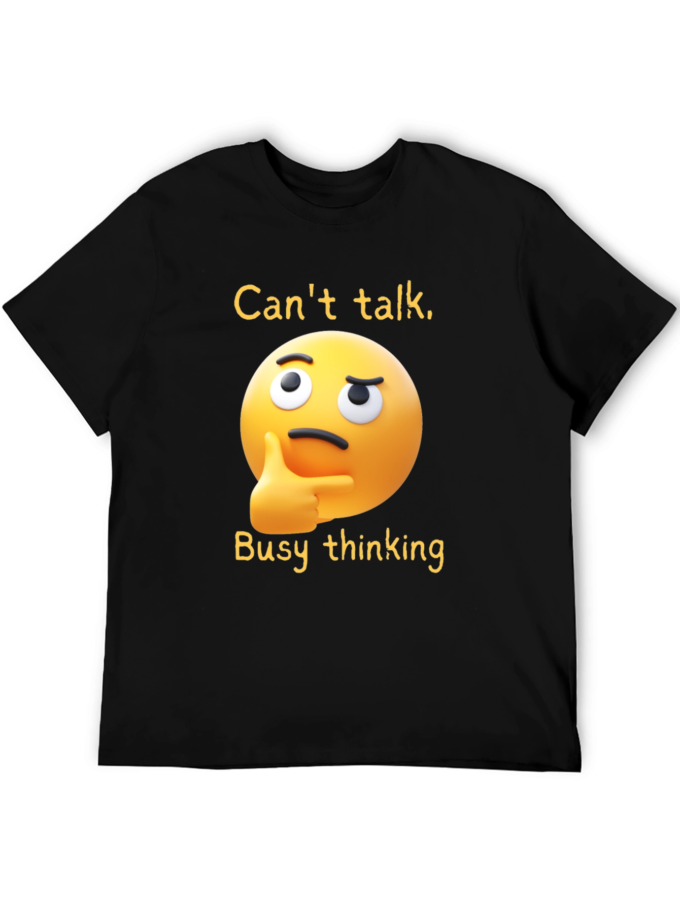 Thinking Emoji T-Shirt: Funny Clever Casual Wear