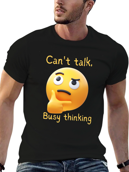 Thinking Emoji T-Shirt: Funny Clever Casual Wear