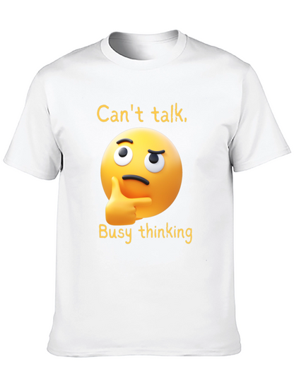 Thinking Emoji T-Shirt: Funny Clever Casual Wear