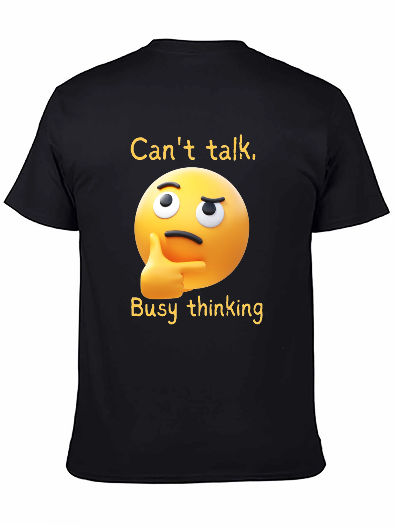 Thinking Emoji T-Shirt: Funny Clever Casual Wear