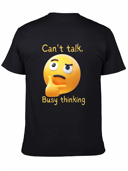 Thinking Emoji T-Shirt: Funny Clever Casual Wear