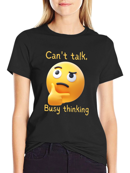 Thinking Emoji T-Shirt: Funny Clever Casual Wear