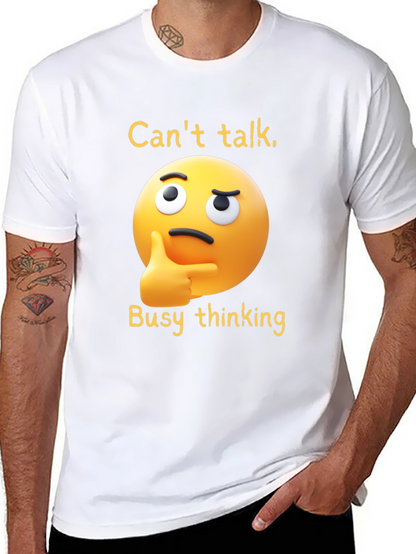 Thinking Emoji T-Shirt: Funny Clever Casual Wear