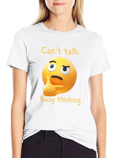 Thinking Emoji T-Shirt: Funny Clever Casual Wear