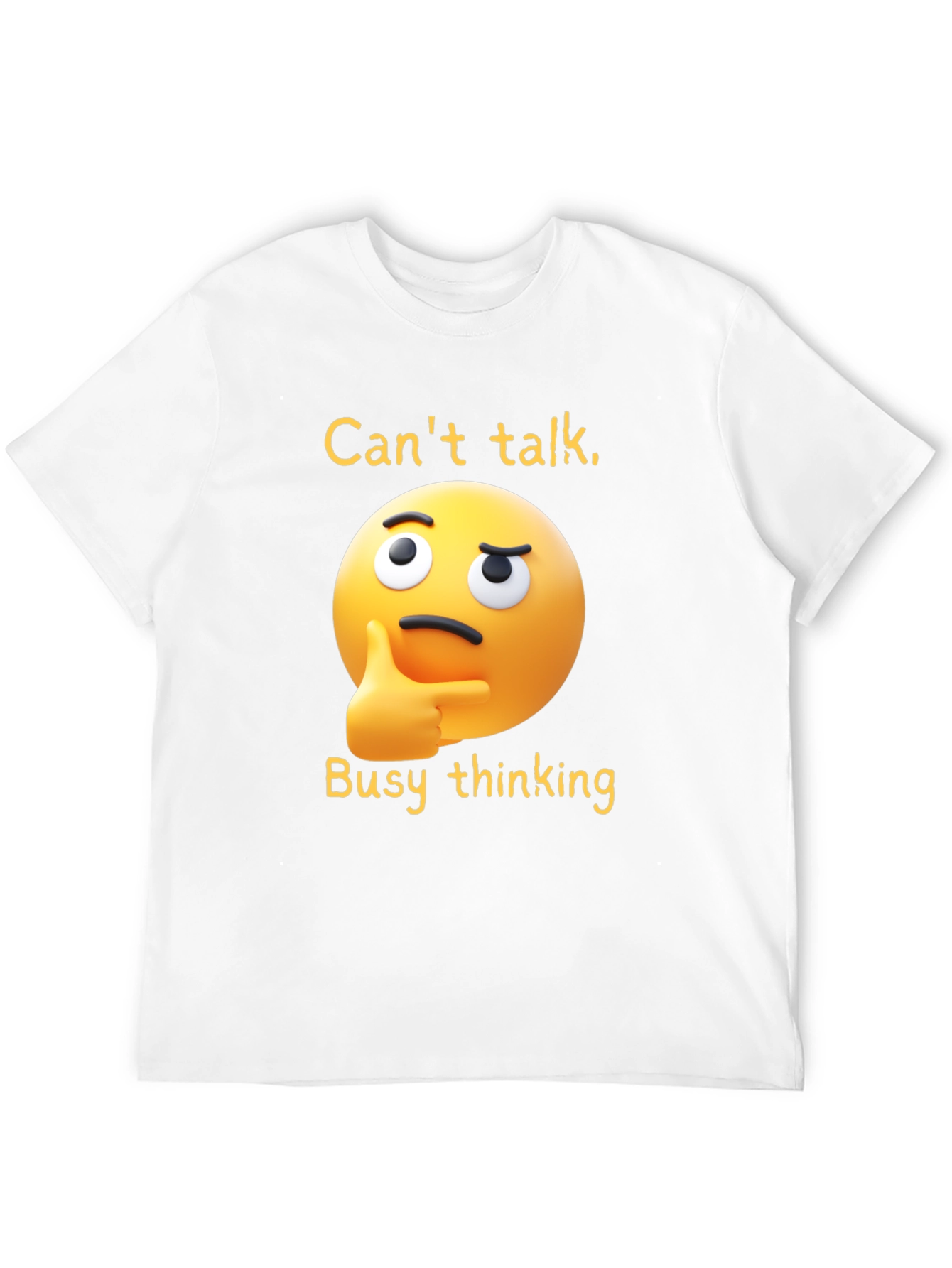 Thinking Emoji T-Shirt: Funny Clever Casual Wear