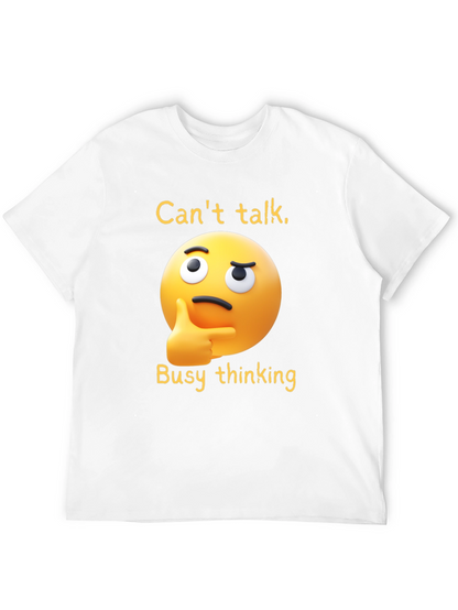 Thinking Emoji T-Shirt: Funny Clever Casual Wear