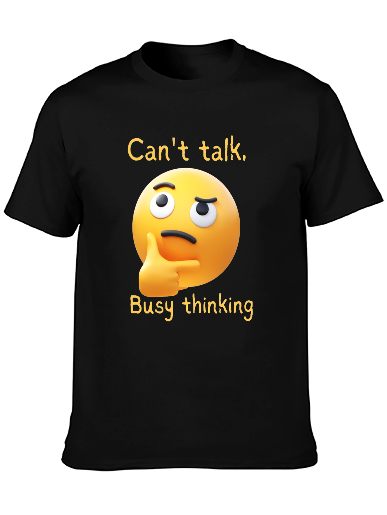 Thinking Emoji T-Shirt: Funny Clever Casual Wear