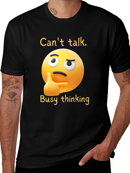Thinking Emoji T-Shirt: Funny Clever Casual Wear