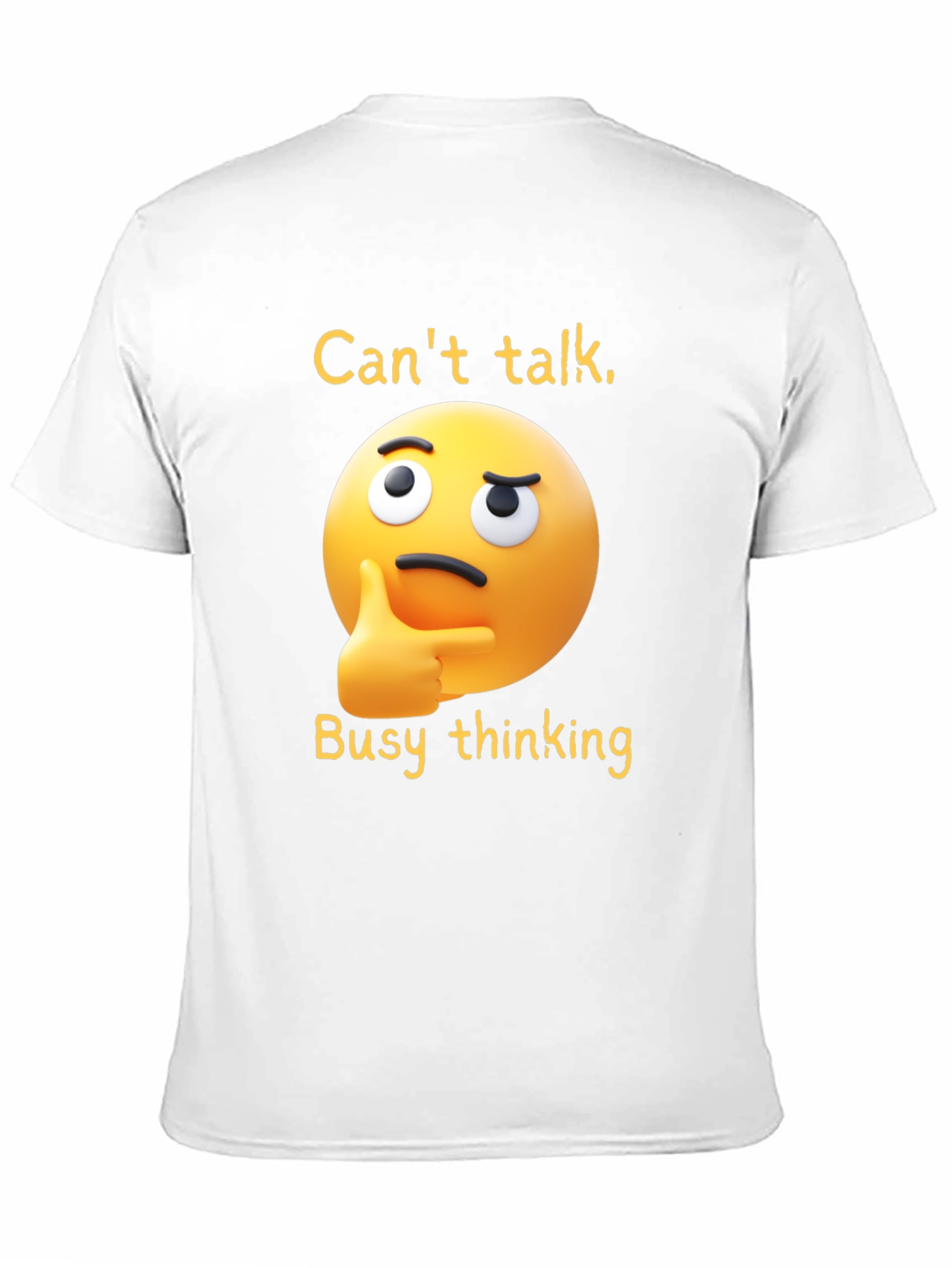 Thinking Emoji T-Shirt: Funny Clever Casual Wear