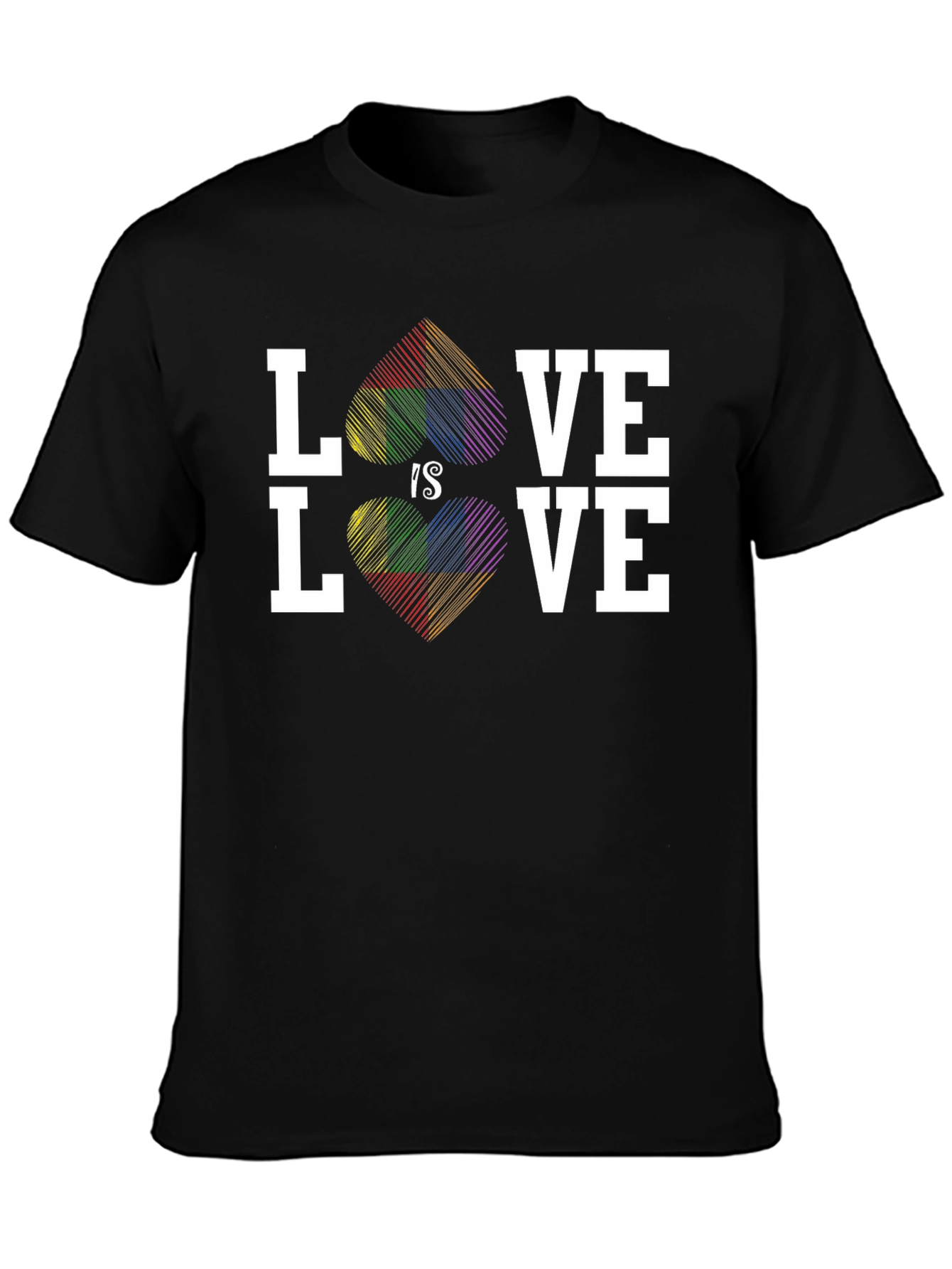 Love Is Love LGBTQ Rainbow Heart T-Shirt