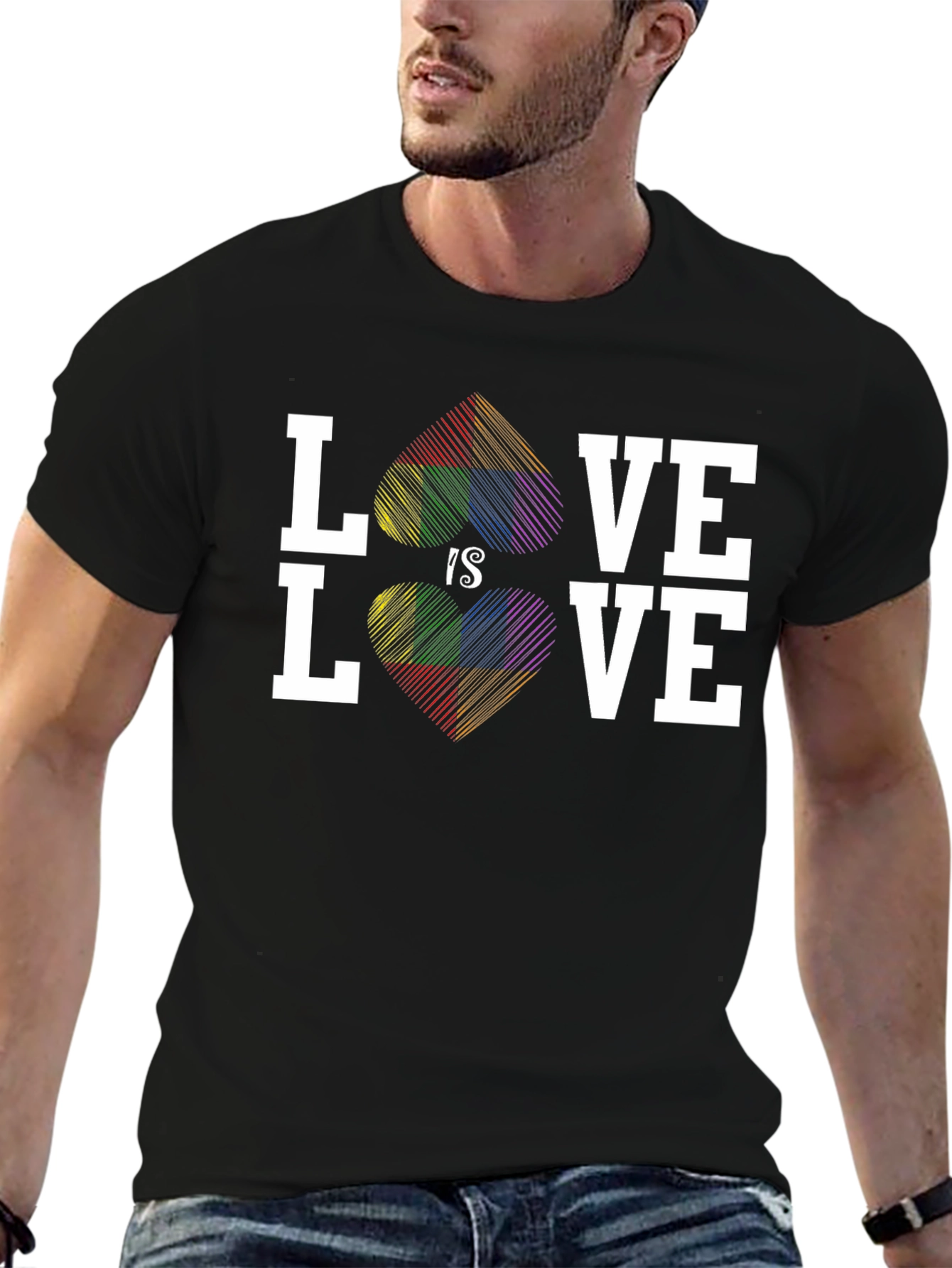 Love Is Love LGBTQ Rainbow Heart T-Shirt