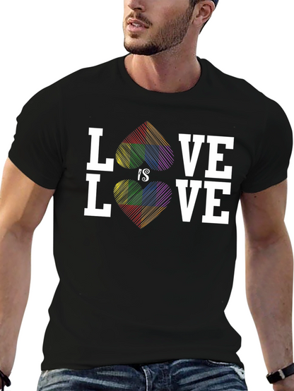 Love Is Love LGBTQ Rainbow Heart T-Shirt