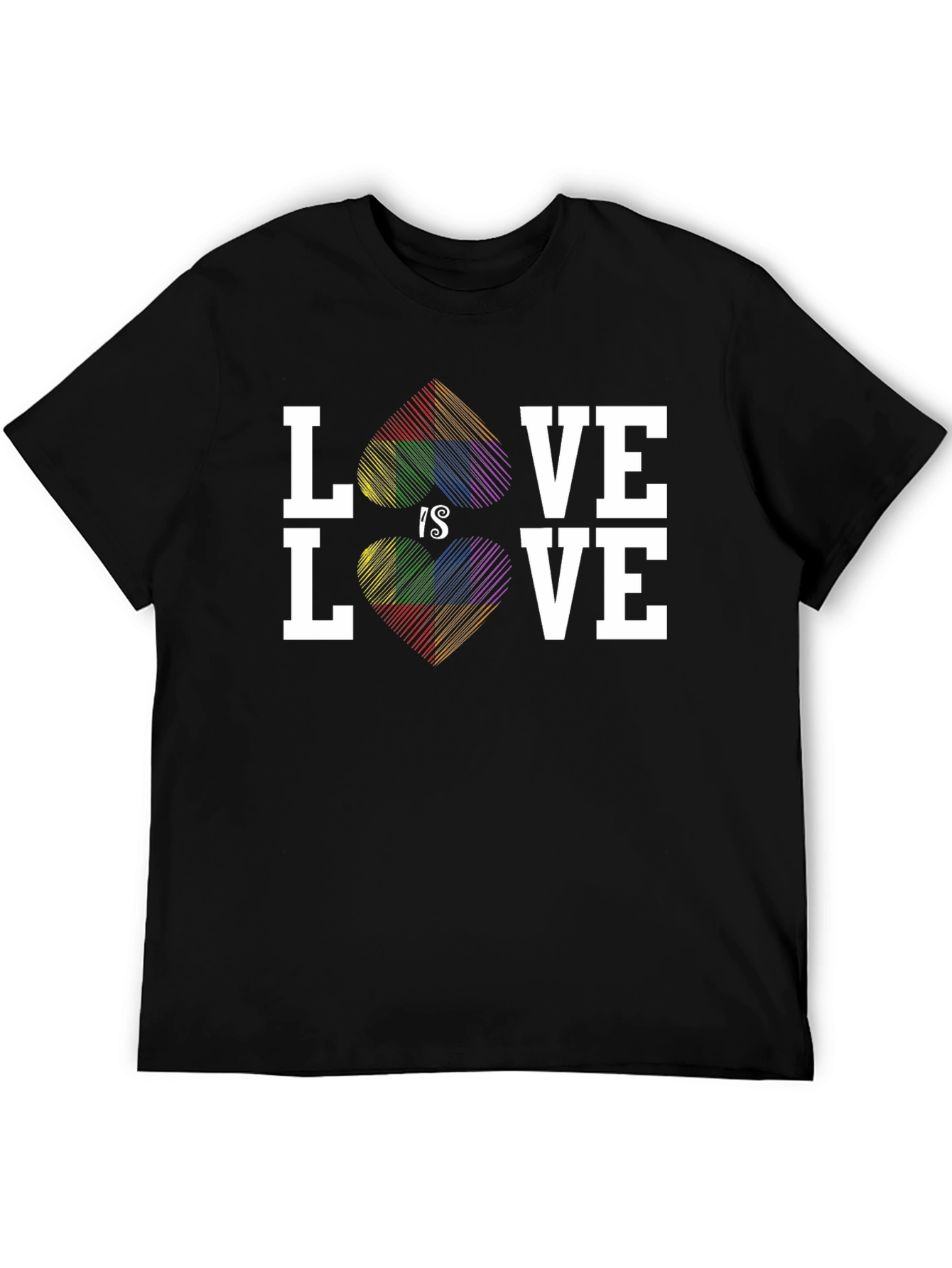 Love Is Love LGBTQ Rainbow Heart T-Shirt
