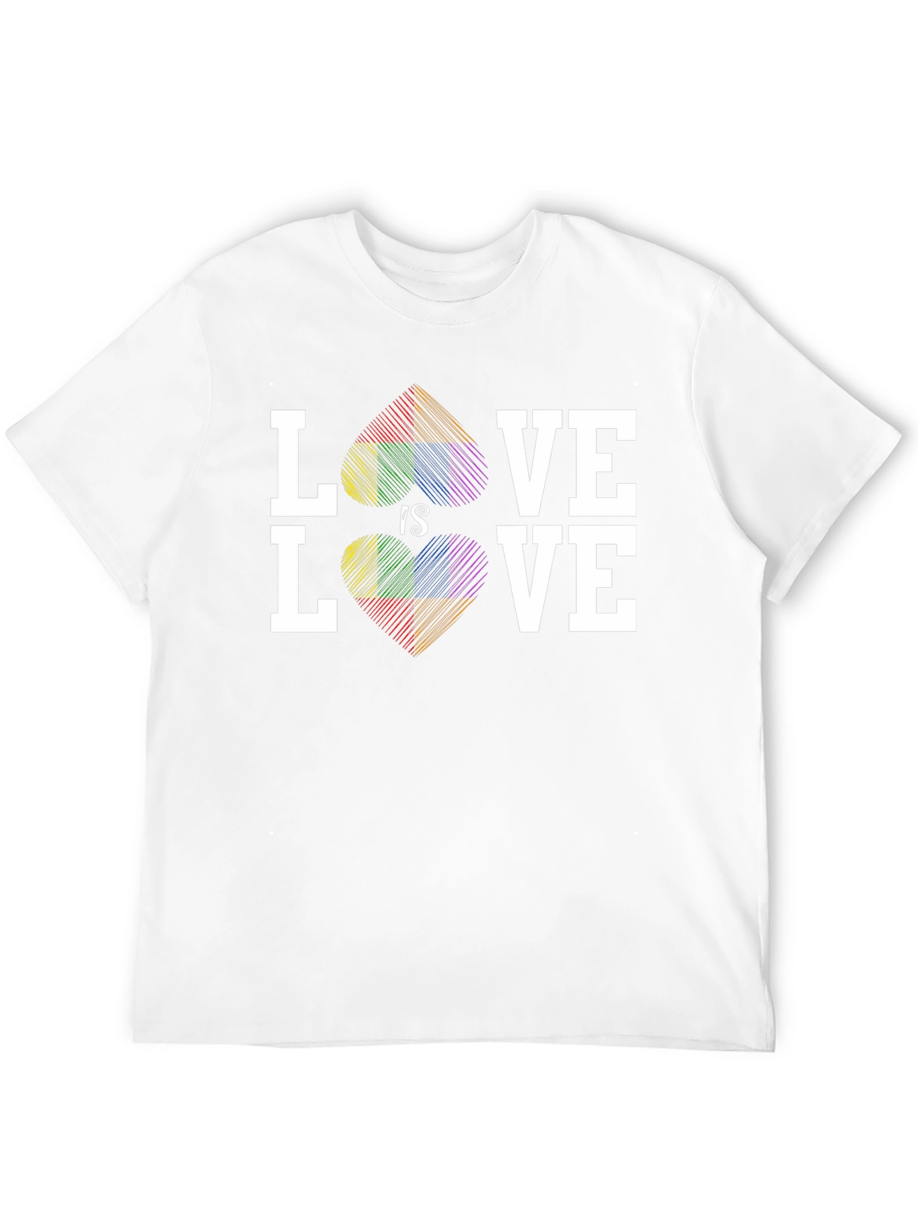 Love Is Love LGBTQ Rainbow Heart T-Shirt